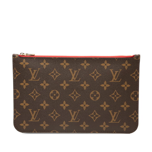 LOUIS VUITTON Brown Monogram Neverfull MM Pouch